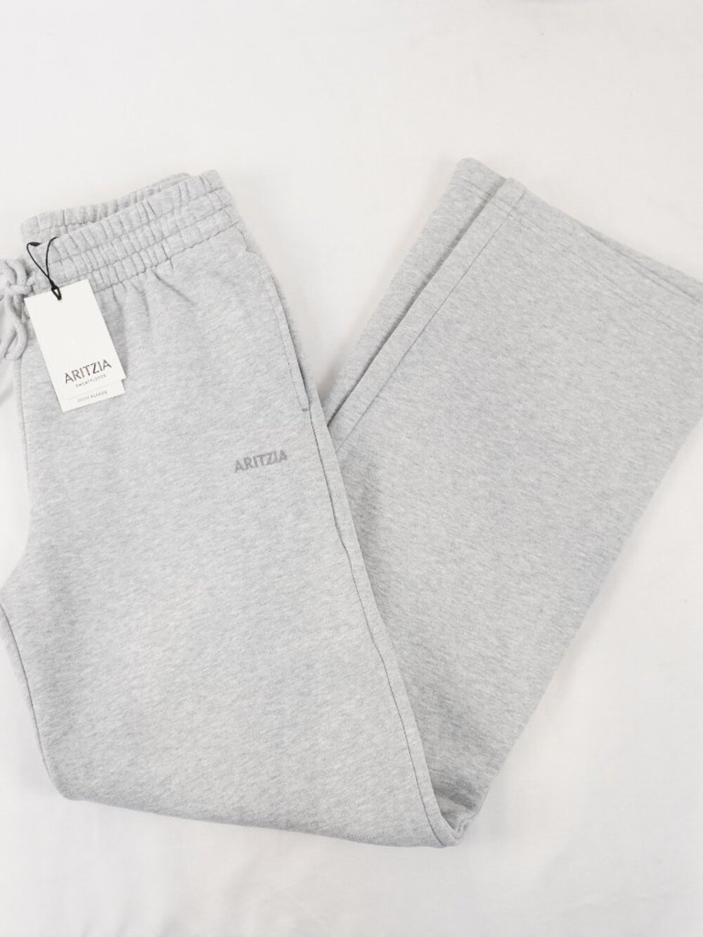 Aritzia Boyfriend Basic Wide Sweatpants In Heather Chrome Women's Size XS - NWT - Picture 2 of 11